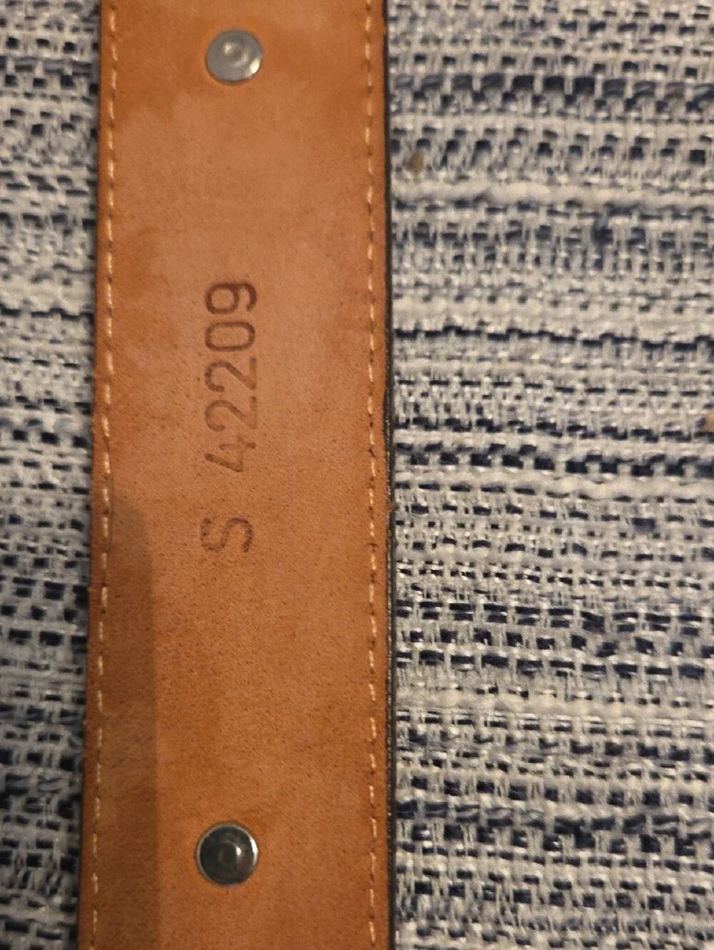 Womens Brighton Brown Croc-Accent Leather Belt with Silver Hardware